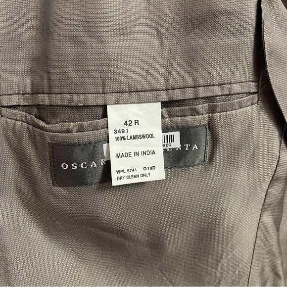 OSCAR DE LA RENTA - BROWN BLAZER - ELBOW PATCHES - Picture 13 of 15